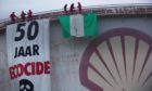 Protests have targeted Shell facilities in London and The Hague on the 25th anniversary of the killing of the Ogoni 9, in Nigeria.