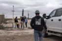 Workers with S&J Contractors lay a pipeline in Lea County, New Mexico, U.S., on Thursday, Sept. 10, 2020. With the U.S. oil industry reeling from the collapse in demand this year, the New Mexico shale patch has emerged as the go-to spot for drillers desperate to squeeze as much crude from the ground without bleeding cash. Theres just one