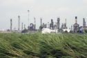 A Motiva Enterprises LLC oil refinery sits idle in shutdown mode after losing power during Hurricane Gustav in Convent, Louisiana, U.S., on Tuesday, Sept. 2, 2008. Motiva Enterprises LLC, the U.S. refining venture of Royal Dutch Shell Plc and Saudi Aramco, said damage to the plant's electrical system may delay the restart by more than a week. Photographer: F. CARTER SMITH/Bloomberg News