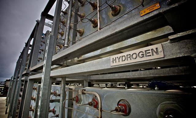 EMEC's hydrogen storage cylinders (Credit: Colin Keldie)