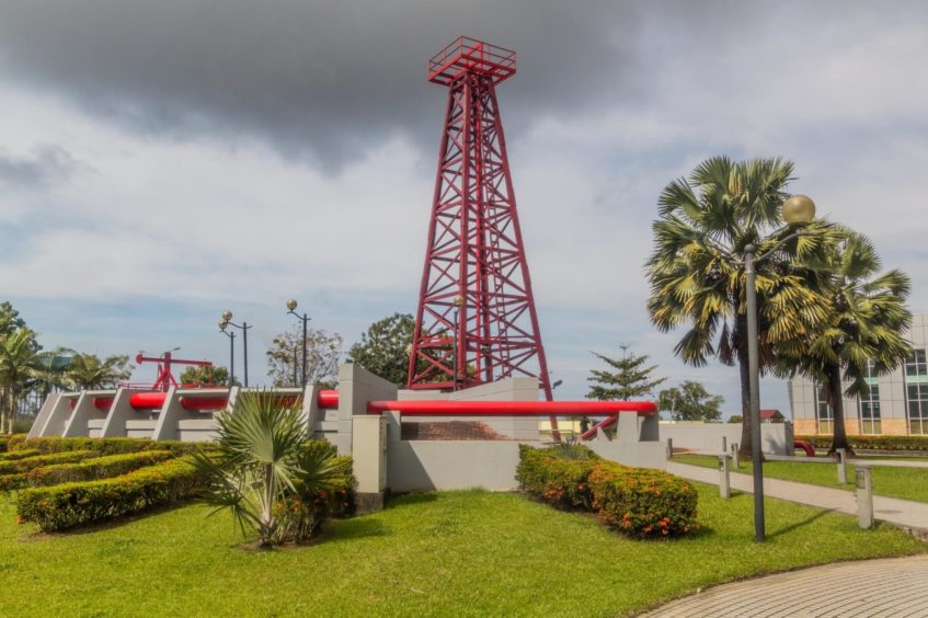 The Grand Old Lady oil well in Miri, Sarawak, Malaysia; Shutterstock.