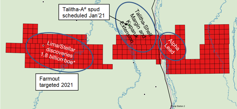 Talitha-A in relation to 88E's acreage