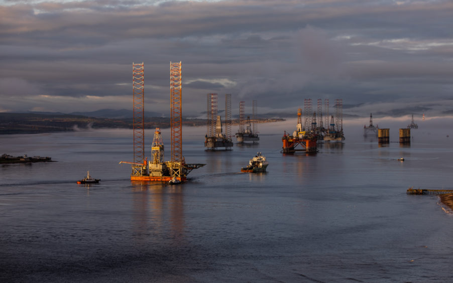 Click to zoom. Well-Safe Protector enters the Cromarty Firth.