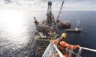 An Altrad employee on a North Sea installation.