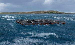 An artist's impression of the floating plant.