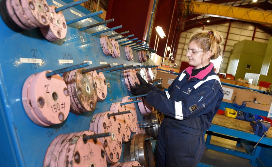 A file photo of a Score apprentice at work in Peterhead