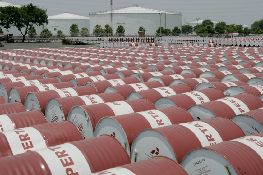 Oil barrels in Indonesia. Photographer: Dimas Ardian/Bloomberg News