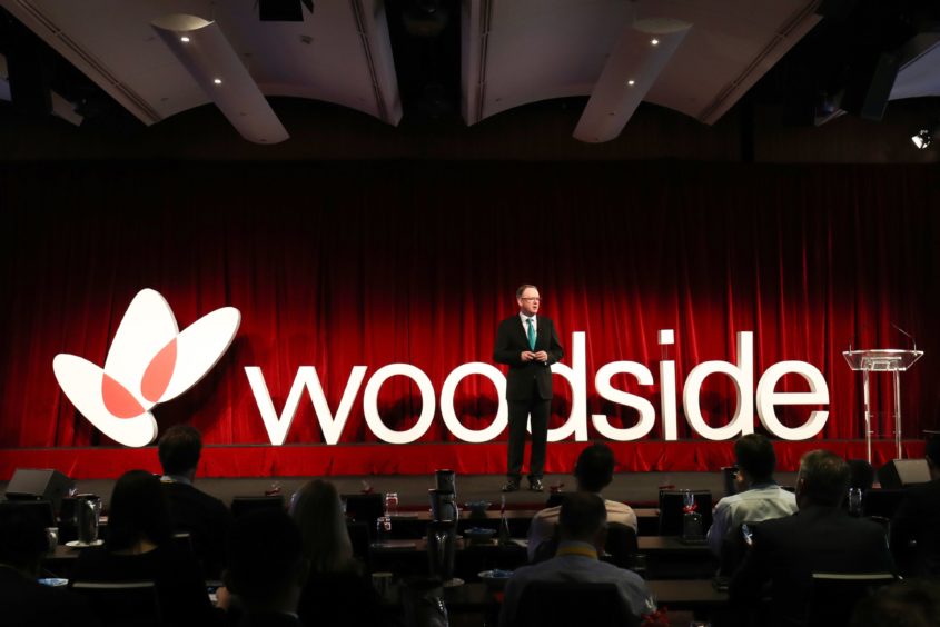 Peter Coleman, chief executive officer of Woodside Petroleum Ltd., speaks in Sydney