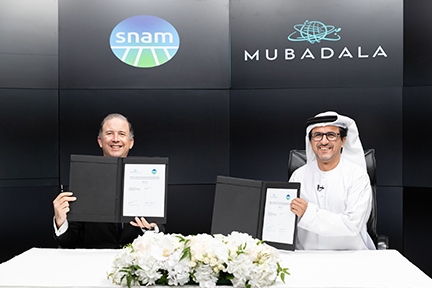 Snam and UAE's Mubadala Investments have signed an MoU to work on hydrogen together, beginning with some studies.