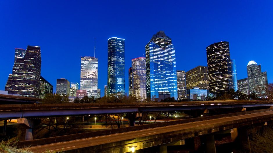 Houston at night.