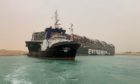 The Suez Canal has been effectively closed as a 400-metre long container ship ran aground on Tuesday, causing a traffic jam of ships.