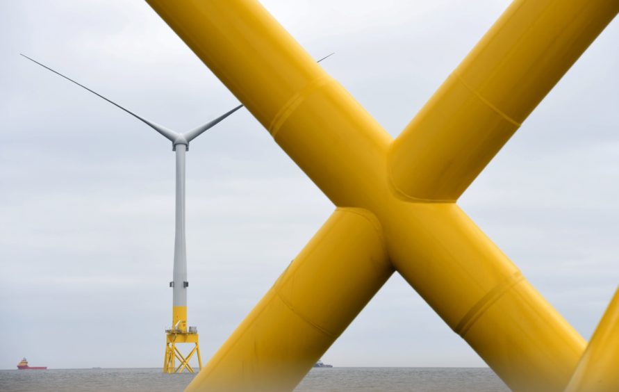 A wind farm off the north-east coast of Scotland.
Picture by DARRELL BENNS