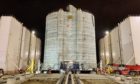 A 55 metre high caisson on a skid