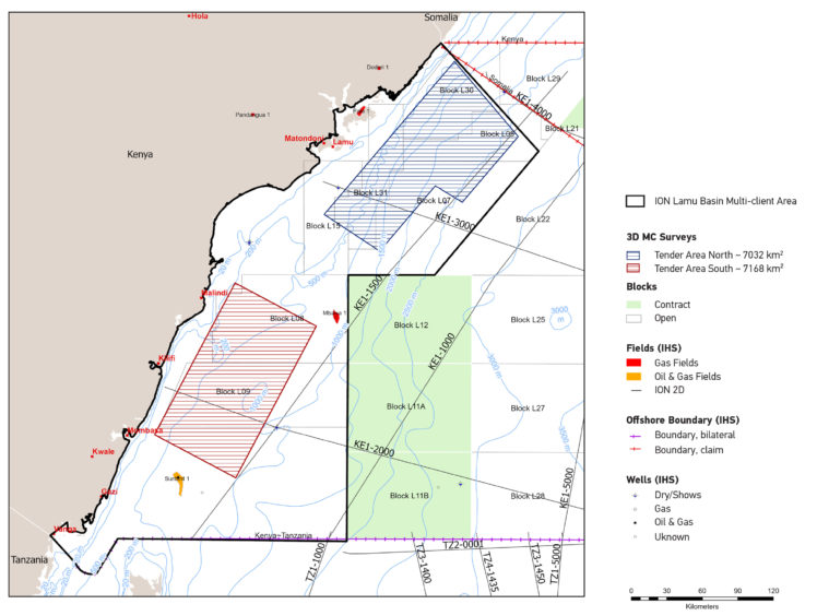 ION has won work on a new 3D shoot in the Lamu Basin and reimaging on vintage data in Kenya's offshore province.