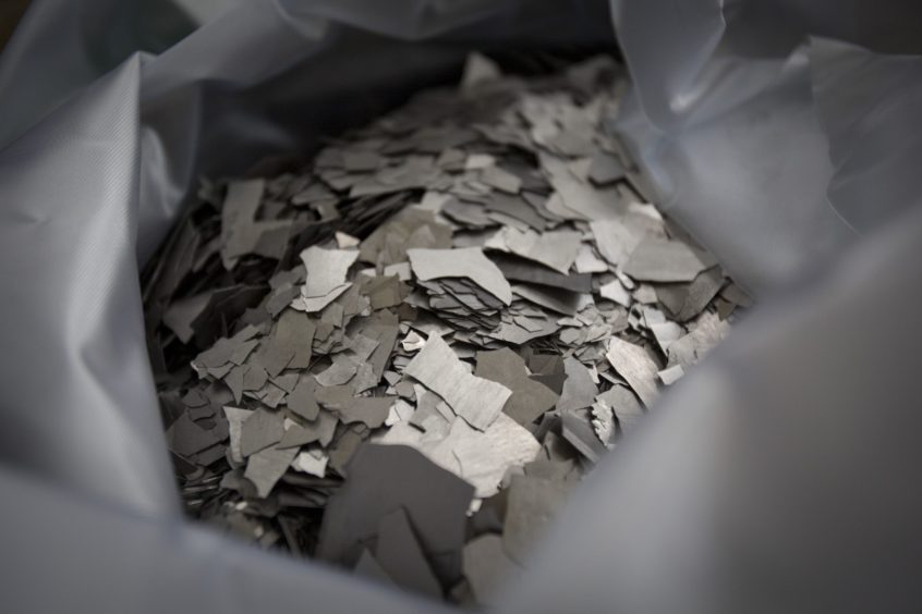 Neodymium at the Inner Mongolia Baotou Steel Rare-Earth Hi-Tech Co. factory in Baotou, Inner Mongolia. Photographer:Nelson Ching/Bloomberg