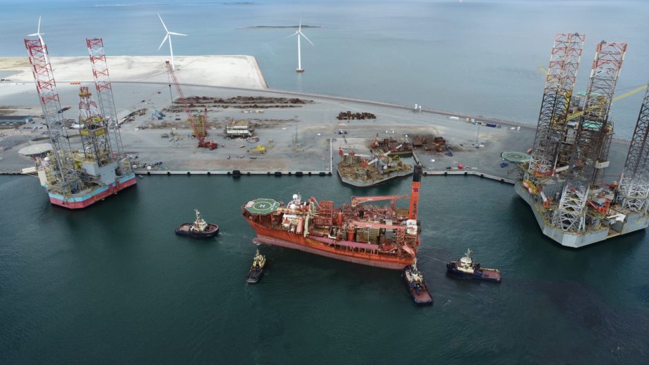 The Banff FPSO at Frederikshavn in Denmark.