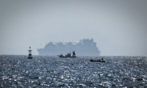 An LNG tanker on the move in Southeast Asia.