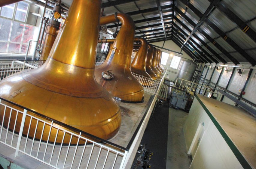 Stills at Ardmore Distillery in Kennethmont.