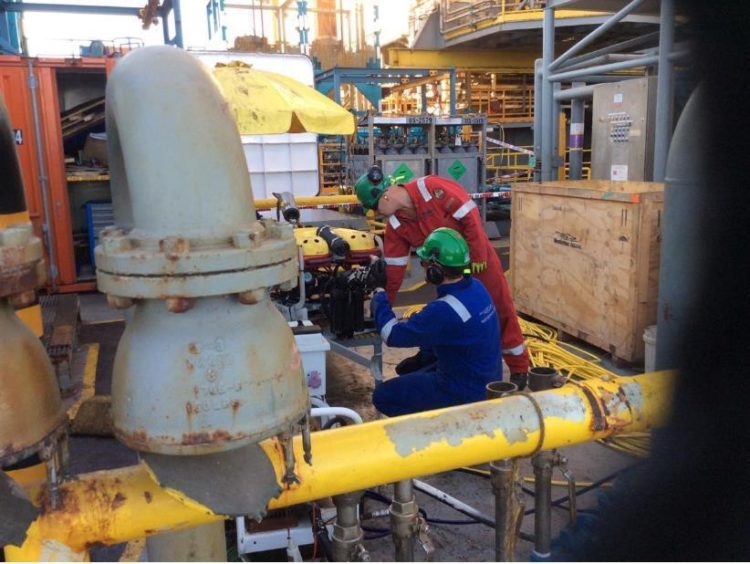 Westerton completed a full UWILD on a jack-up rig offshore, during operation, using a small ROV.