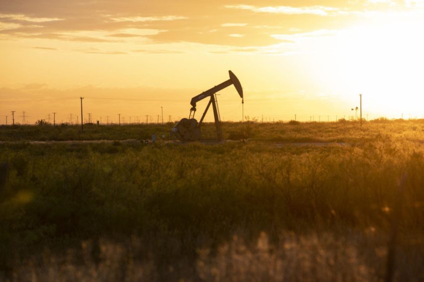 A pump jack operates just outside of Midland, Texas, U.S, on Friday, April 24, 2020. Photographer: Matthew Busch/Bloomberg