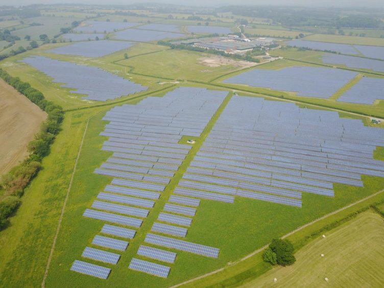 A solar farm developed by Anesco.