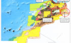 Map showing Morocco licences