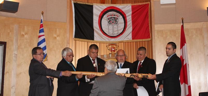 Group of First Nations men in suits