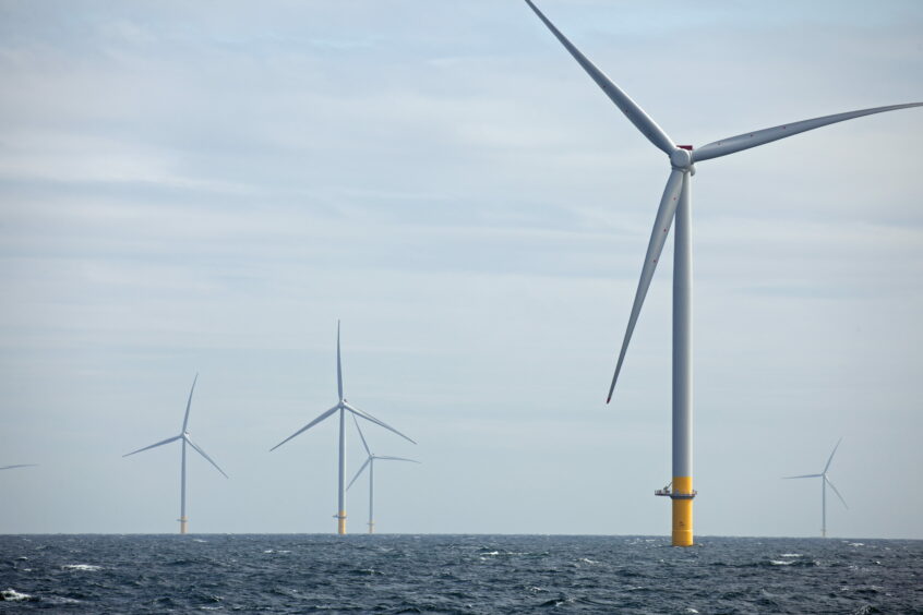 Wind turbines at the Hornsea One offshore wind farm.