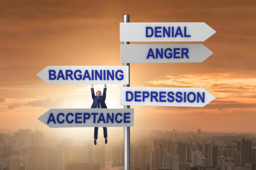 The five stages of grief.