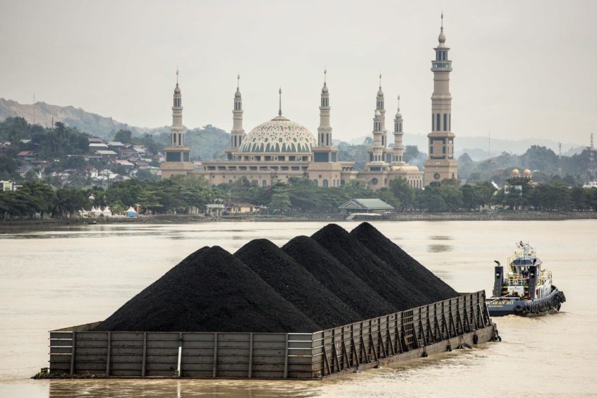 Coal barge in Indonesia