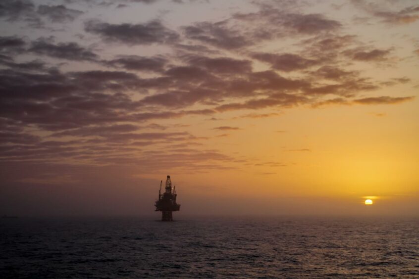 North Sea oil gas