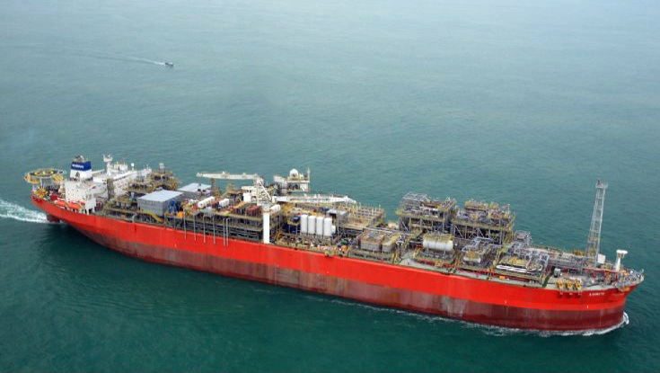 Aerial view of FPSO