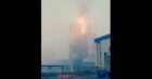 Russia gas fire