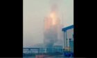 Russia gas fire