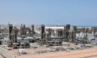 Industrial site under blue sky