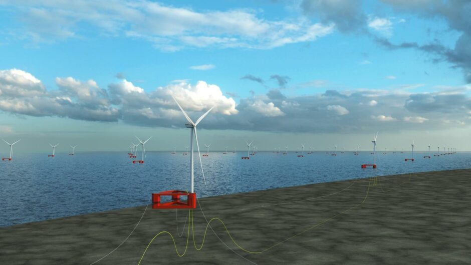 Firefly - floating offshore wind project. Supplied by Equinor