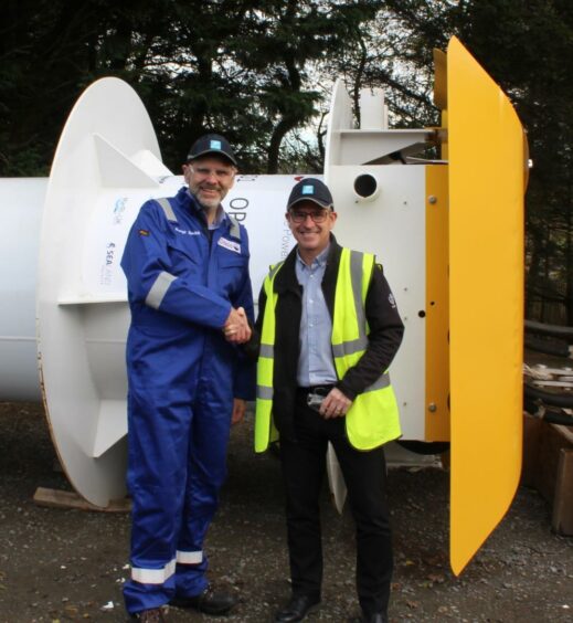 L-R George Smith, managing director, Oasis Marine Power, and Ray Beattie, general manager, Wilkie Engineering.