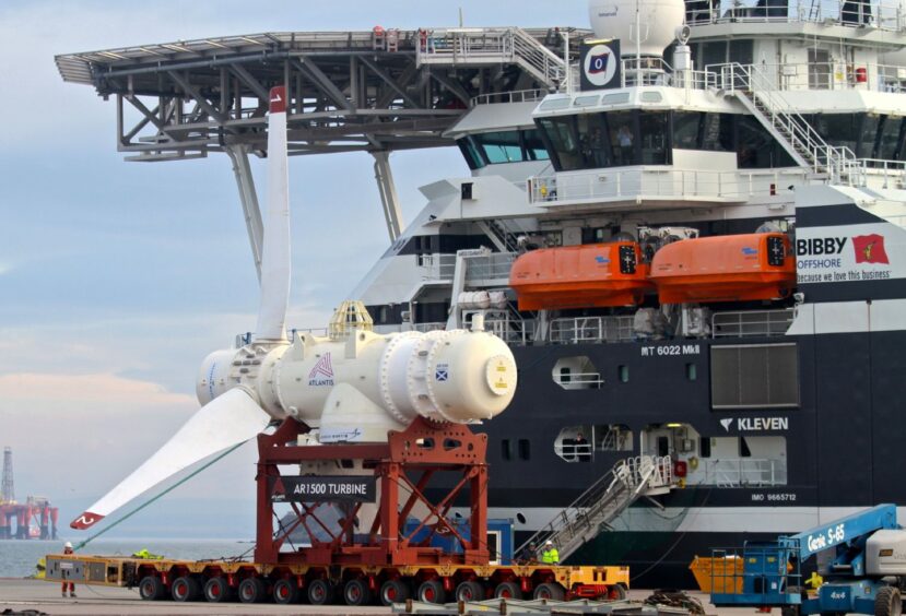 One of the MeyGen tidal turbines
Simec Atlantis Energy