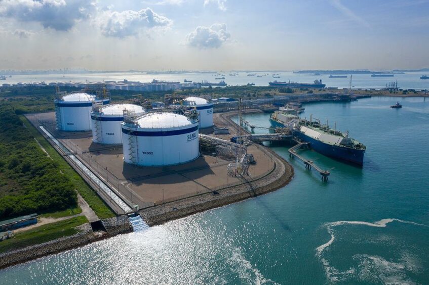 Singapore LNG's terminal in Jurong Island.