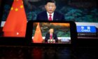 Xi Jinping, China's president, speaks during a prerecorded video at the United Nations General Assembly in New York, U.S., on Tuesday, Sept. 21, 2021.