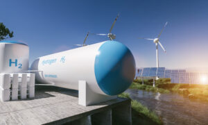 Hydrogen produced from renewable energy. Image by Shutterstock.