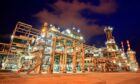 Industrial plant at night