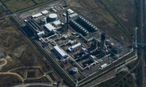 Aerial view of VPI Immingham Combined Heat and Power plant. Immingham.