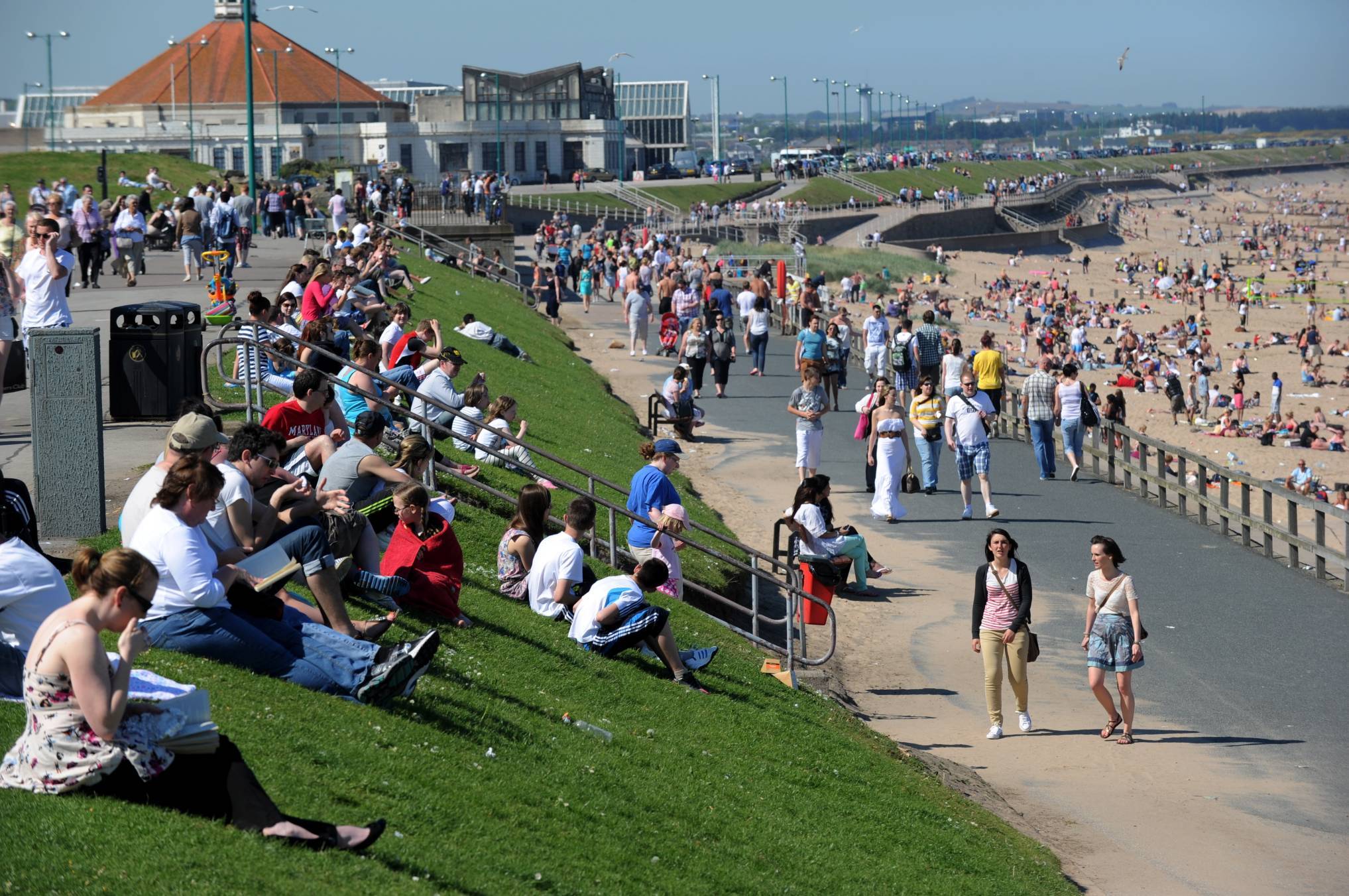 Sunseekers at Aberdeen beach during one of our rare heatwaves in 2012