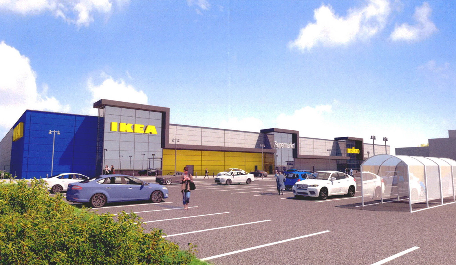 PLANS: An artist’s impression of how IKEA will look at the Nigg site.