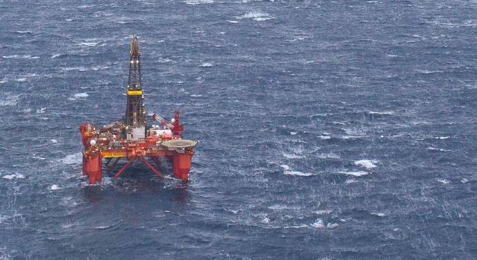 Byford Dolphin semi-submersible drilling rig located east of the Shetland Islands