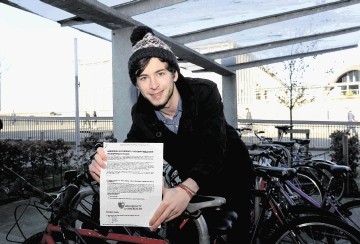 University of Aberdeen geography student Chris James, who led a study into people’s attitudes to cycling.