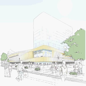 Future: The latest artist’s impression showing how the Maritime Heritage Design theme could look if plans are approved.