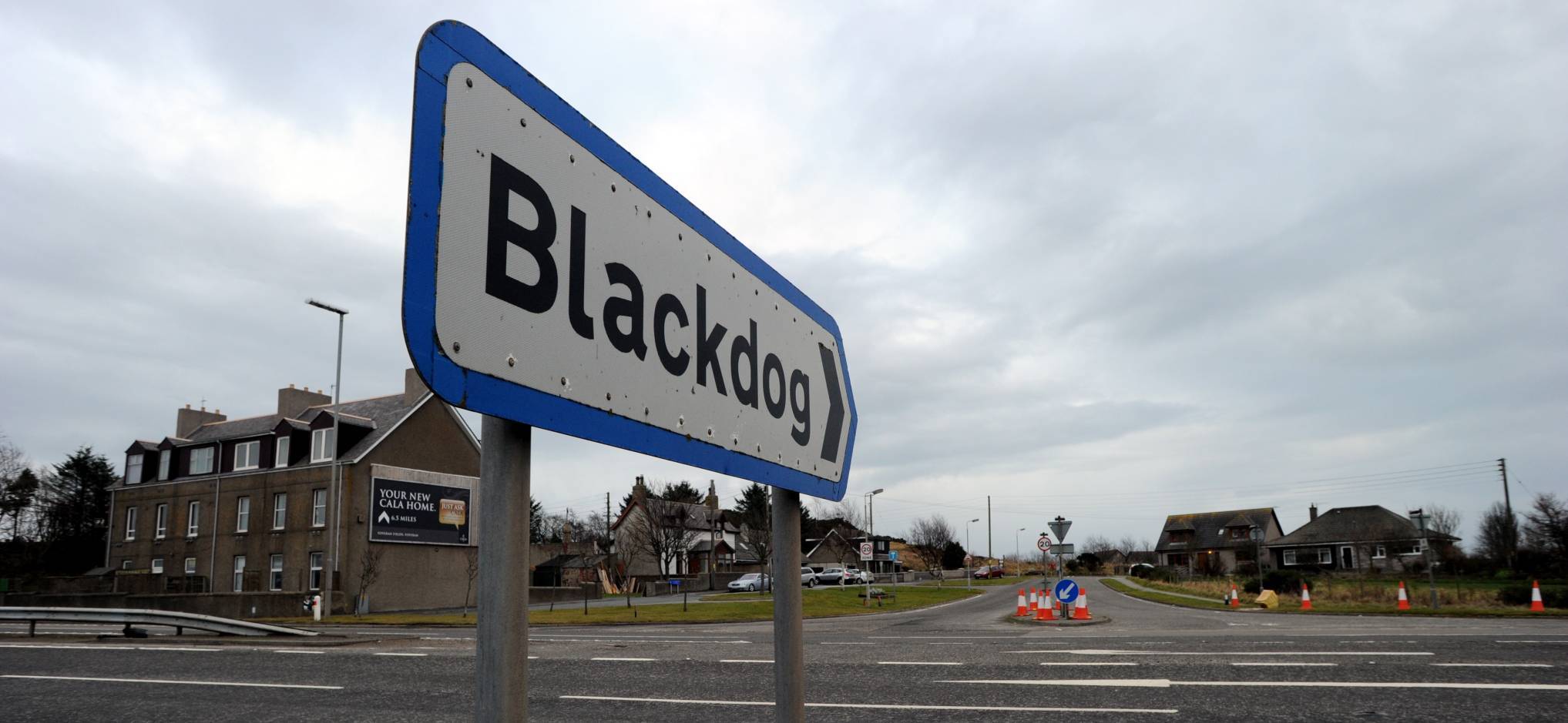 The fuel spill is affecting the road between Blackdog and Ellon