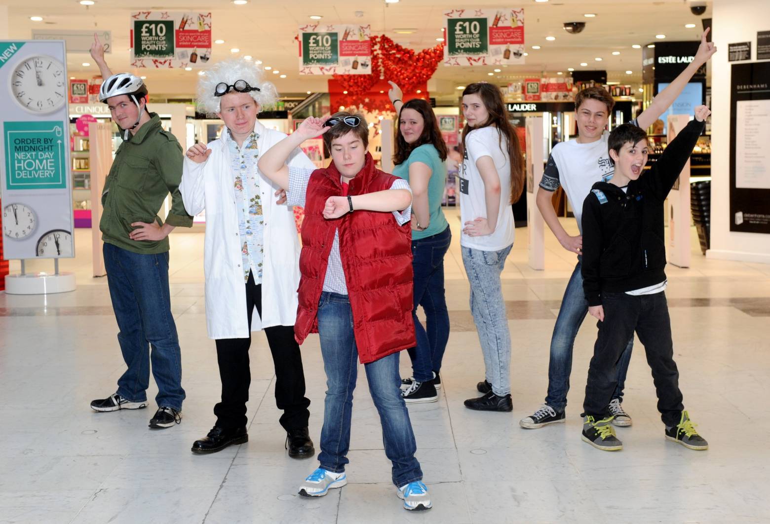 Pupils from Meldrum Academy Drama Club. from left: Duncan Jaffrey, Kieran Clark, Hayley Mullan, Alannah Edwards, Ashley Whyte, Lewis Simpson and Haidon Chambers.